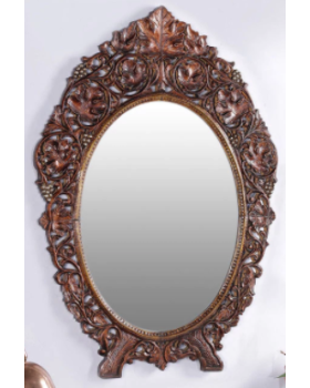 Brown Solid Wood Mirror
